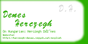 denes herczegh business card